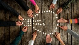 Teamwork and cooperation concept Teamwork and cooperation concept