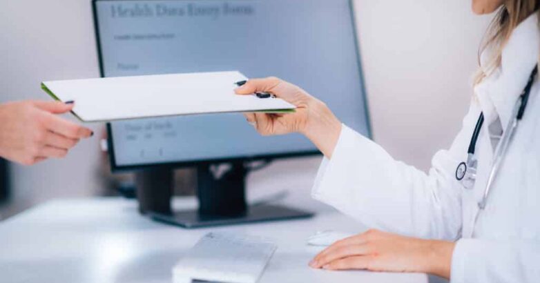 Signing Healthcare Medical Data Form