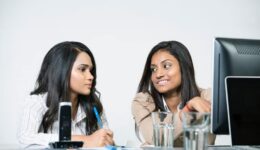 Indian business woman working.