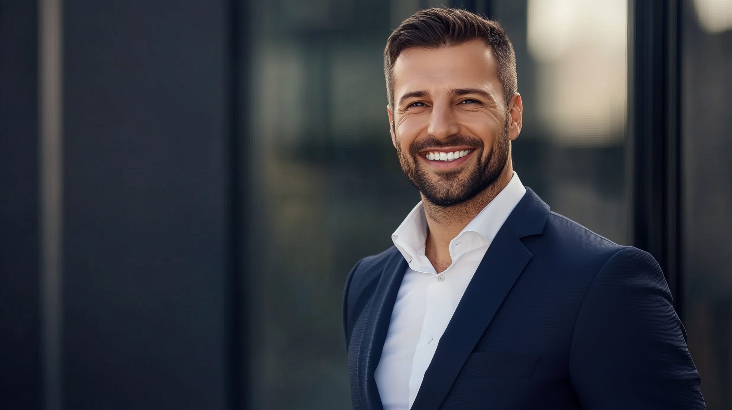 Confident Businessman Smiling