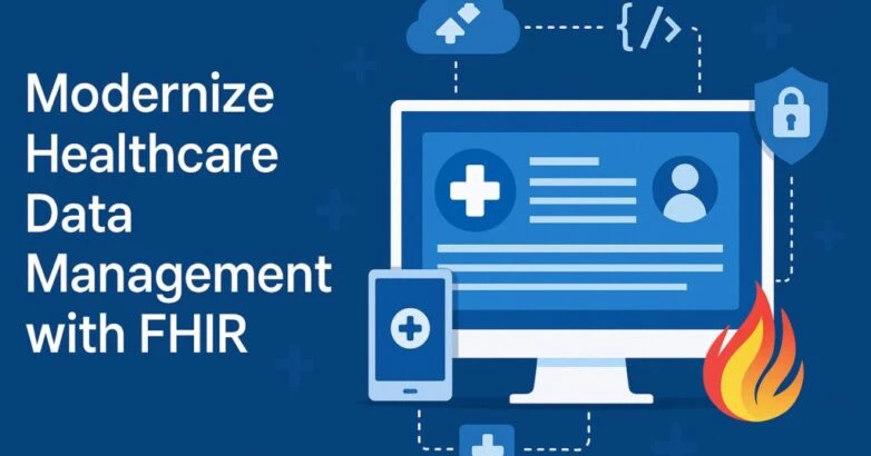 Modernize Healthcare Data Management with FHIR using digital health icons