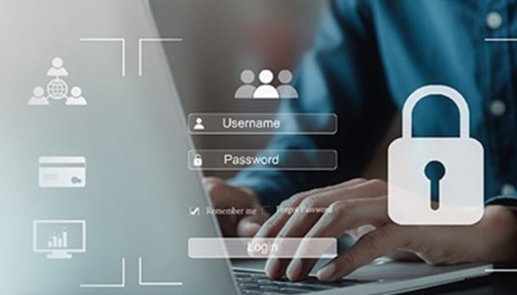 User authentication system with username and password, cybersecu