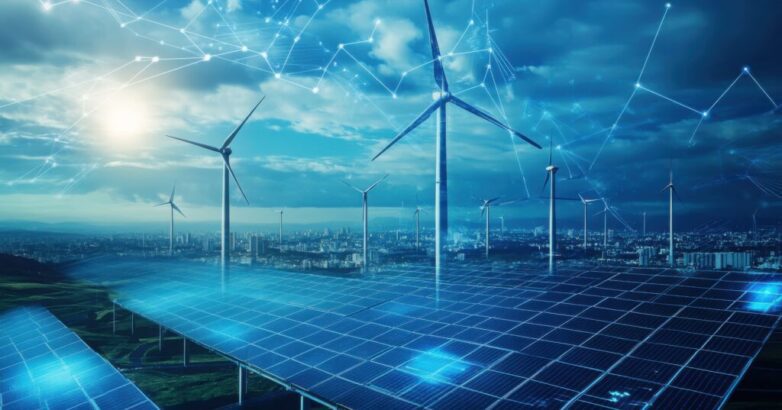 An AI powered system improving renewable energy management by analyzing energy consumption data, AI-assisted power grid optimization, and real-time energy distribution for better sustainability