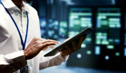 Crypto mining farm high tech workplace