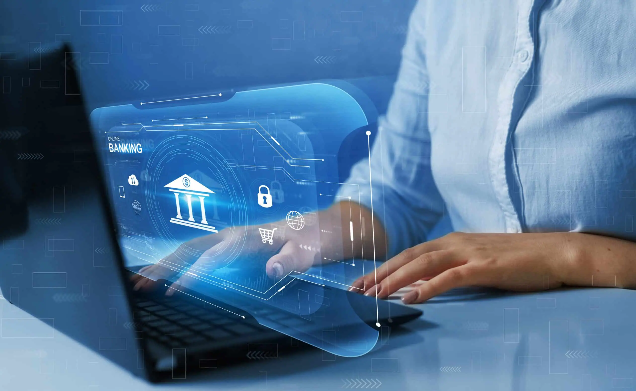 AI-based fraud detection tools and compliance dashboards securing financial services infrastructure