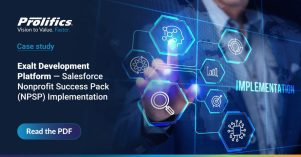Exalt Development Platform Salesforce Non-Profit Success Pack NPSP Implementation Salesforce NPSP implementation for nonprofit donor management platform