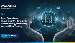 Accessibility testing transforming from compliance requirement to enterprise responsibility, illustrating digital accessibility compliance, WCAG accessibility guidelines, and inclusive digital experiences for enterprise applications.