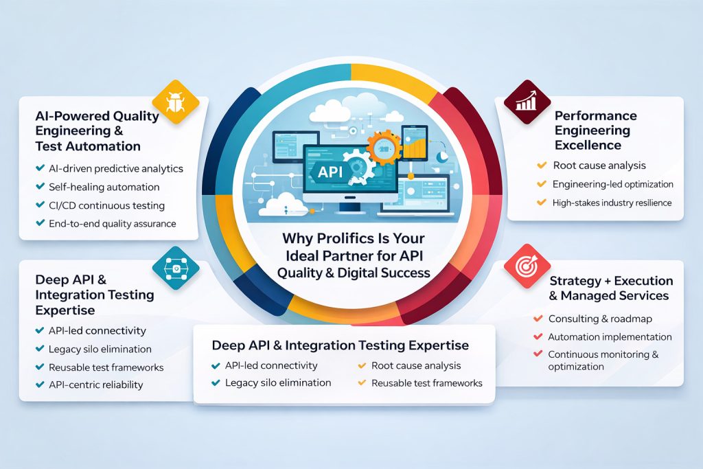 API Quality Engineering with AI-driven test automation and performance engineering services