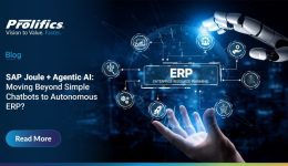 Prolifics blog cover for SAP Joule Agentic AI highlighting the shift from chatbots to autonomous execution.