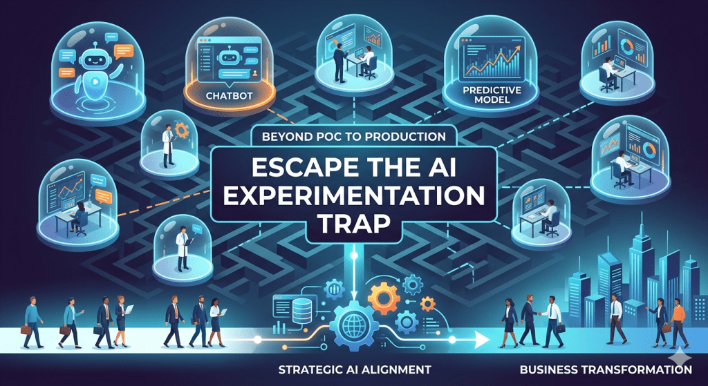 AI business impact journey from experimentation to enterprise production
