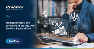 Enterprise AI Implementation Strategy illustration showing ROI growth and enterprise AI transformation journey