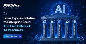 AI readiness framework showing five pillars strategy data technology people governance for enterprise scale transformation