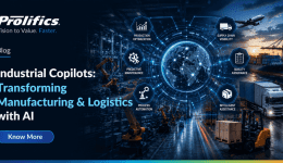 Industrial AI copilots transforming manufacturing and logistics with predictive maintenance, supply chain visibility, and automation