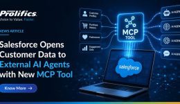 **Primary Alt Text (Updated):** Salesforce MCP enabling enterprise AI integration and agentic workflows with secure data interoperability powered by Prolifics